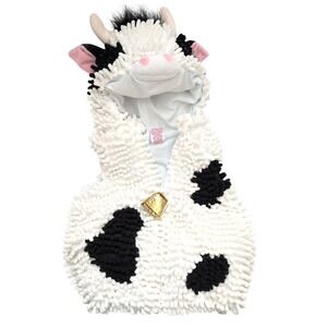 Going Wild Baby Cow Costume Hooded Vest Outfit Infant 6 9 Months Halloween